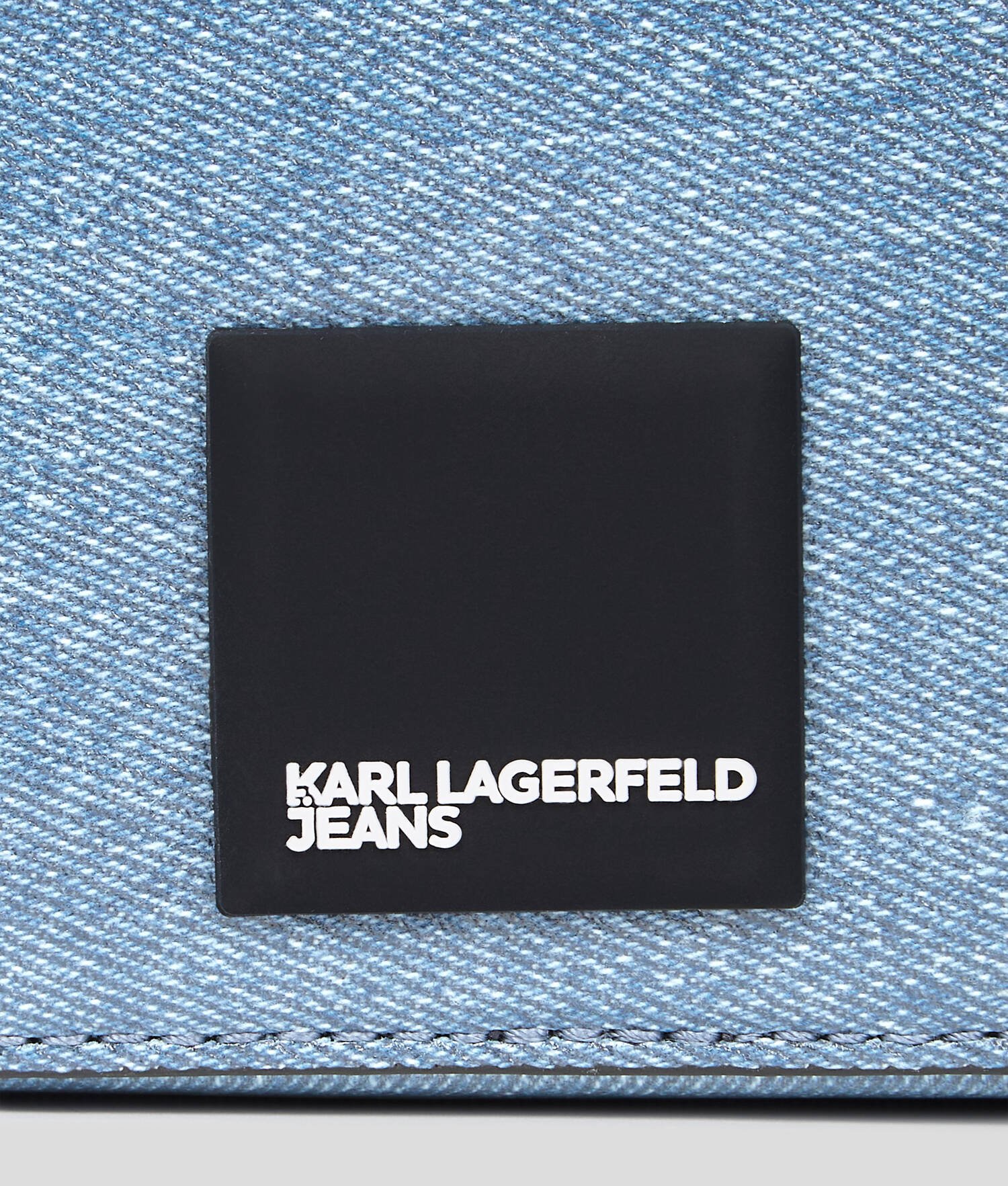 SAC CAMÉRA ENDUIT AVEC LOGO KLJ ENCADRÉ - Bleu enduit