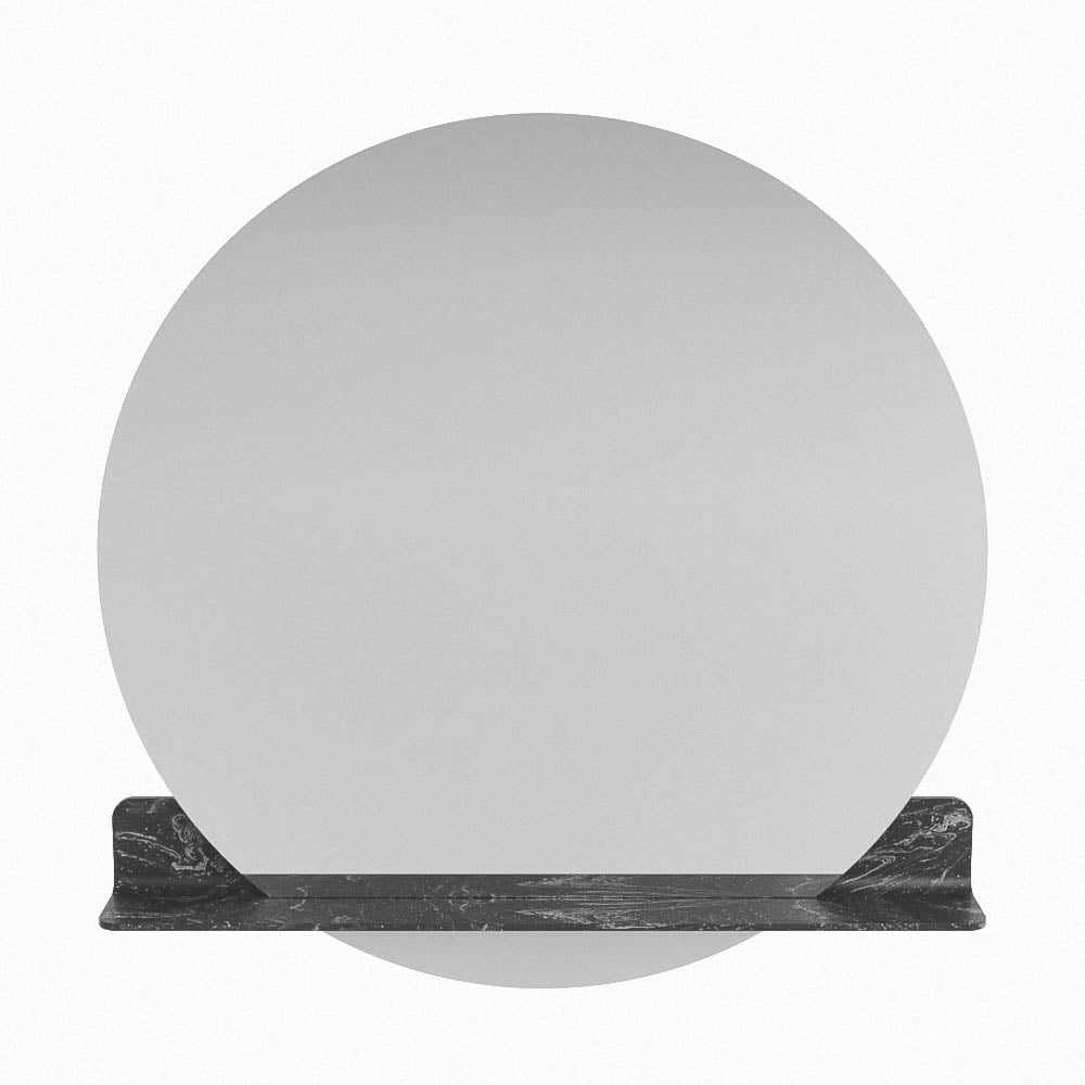 Mondiaz Spot spiegel rond Ø100cm met planchet lava
