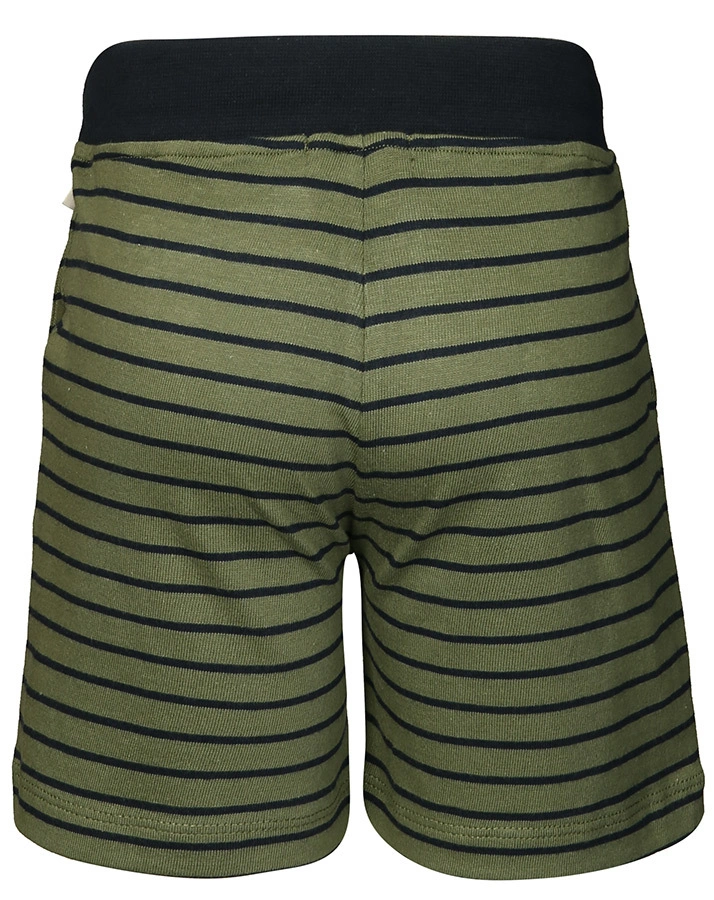 Jersey-Shorts CLASSIC gestreift in olive/darkblue (Größe: 122)