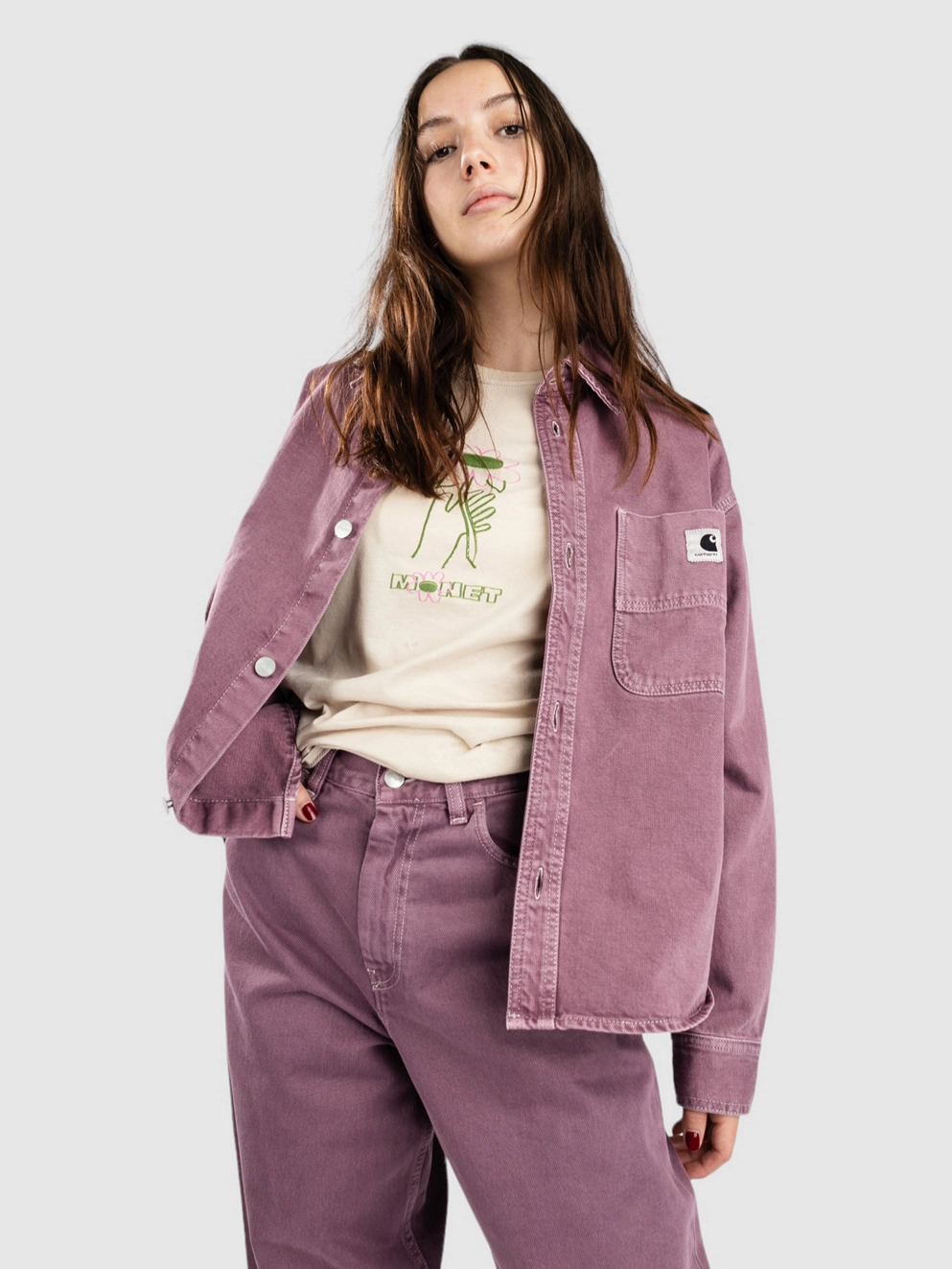 Carhartt WIP Georgia Jac Jacket dusty fuchsia stone dyed