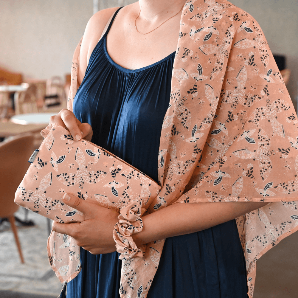 Pochette Tissu Oiseau Bandana