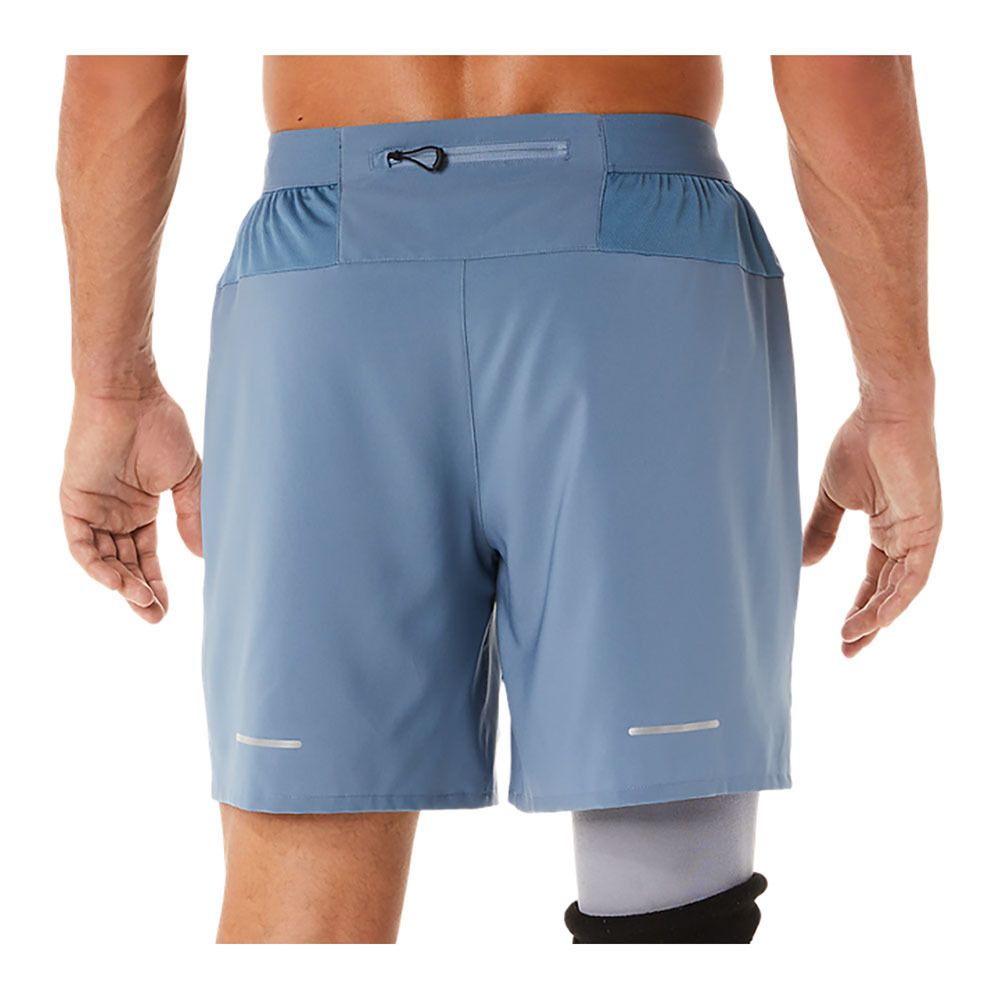 Asics ROAD 7IN - Short Homme steel blue