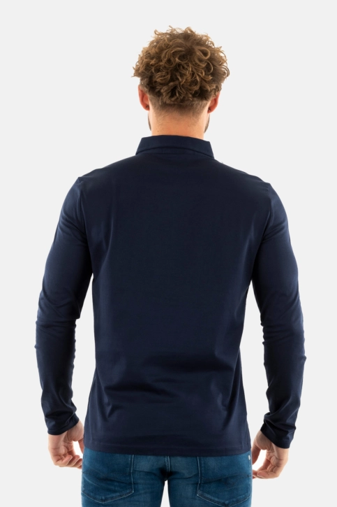 Polos manches longues yes zee t803 sa00 0710 blu navy