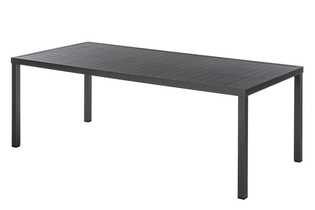 TABLE PIAZZA FIXE RECTANGLE ALUMINIUM GRAPHITE 8 PLACES