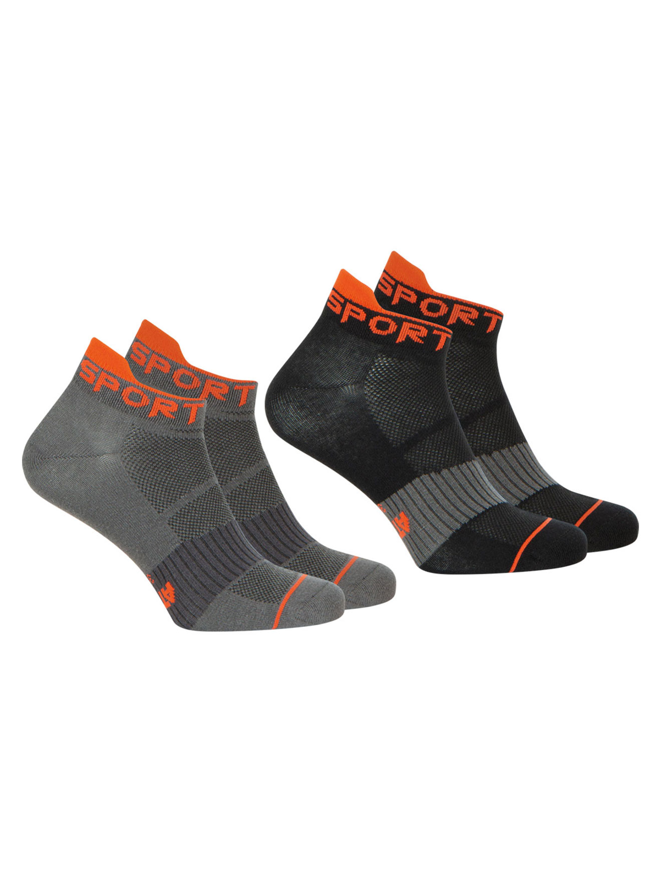 Lot 2 paires de socquettes homme Running