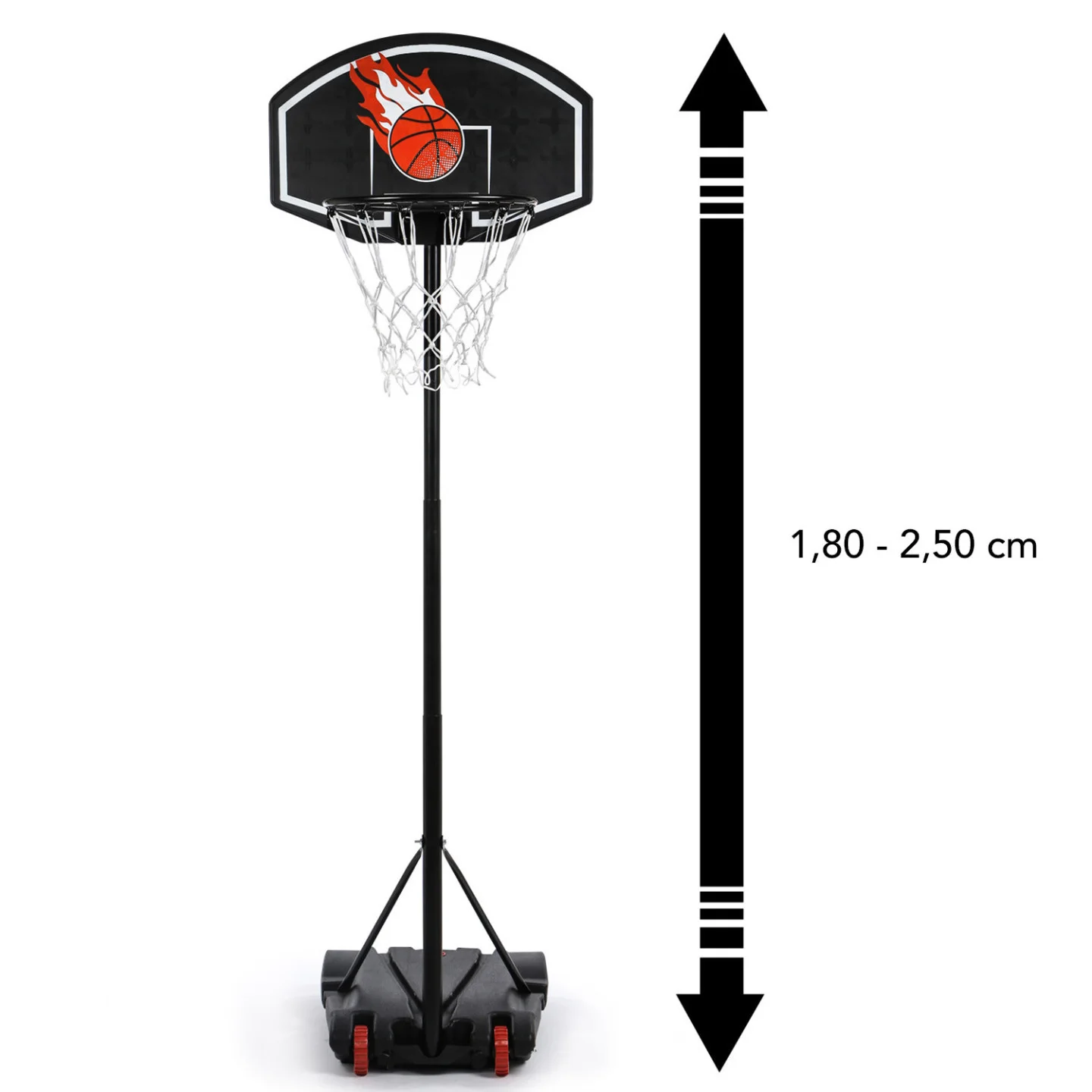 Panier de basket sur pied hauteur réglable 140 à 210 cm