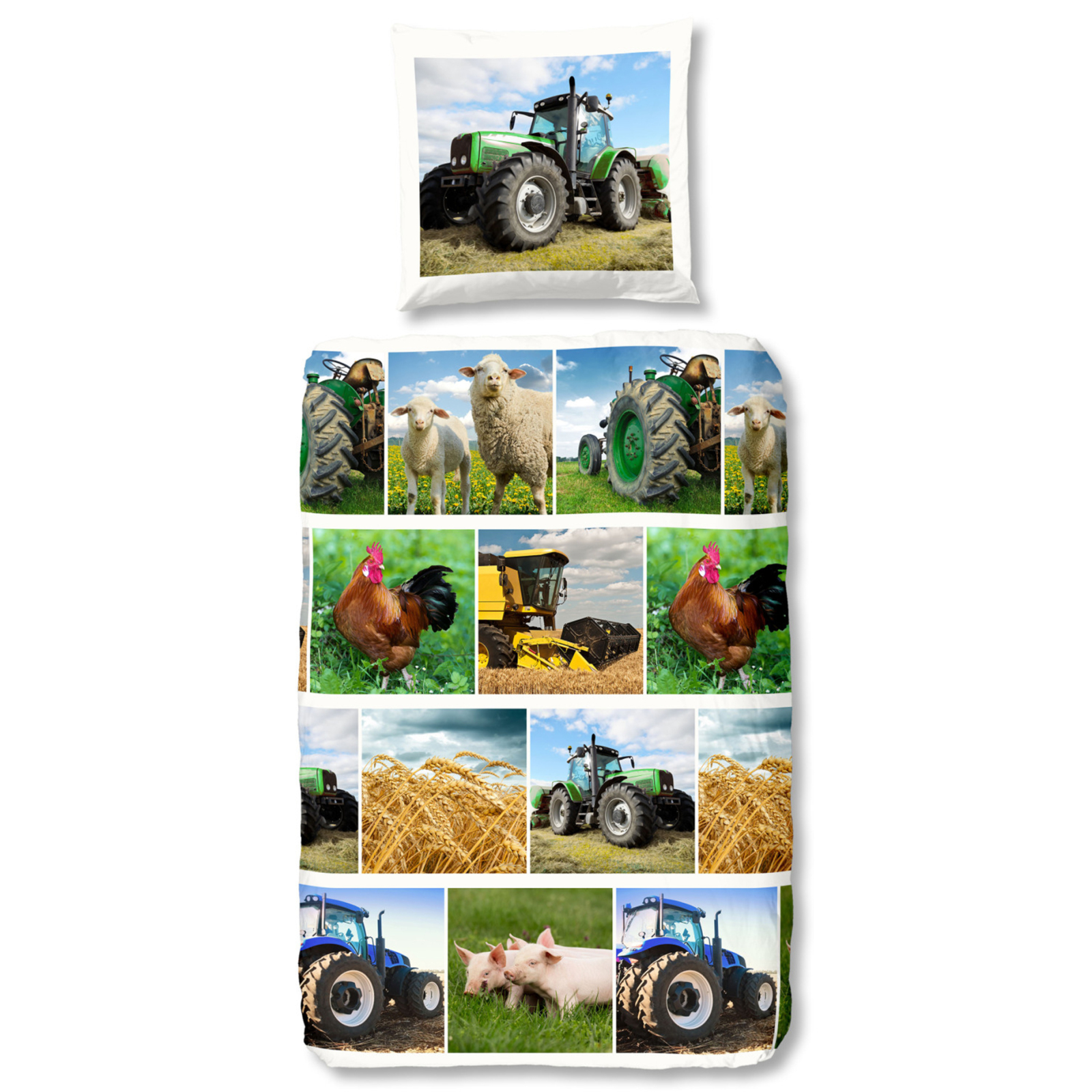 Bettwäsche AGRI TRAKTOR - multicolor - 135x200 cm