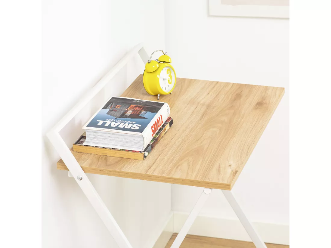 Bureau Pliant pour Petits Espaces, Bureau d'Ordinateur Table d’Etude Bureau Portable, FWT88-WN