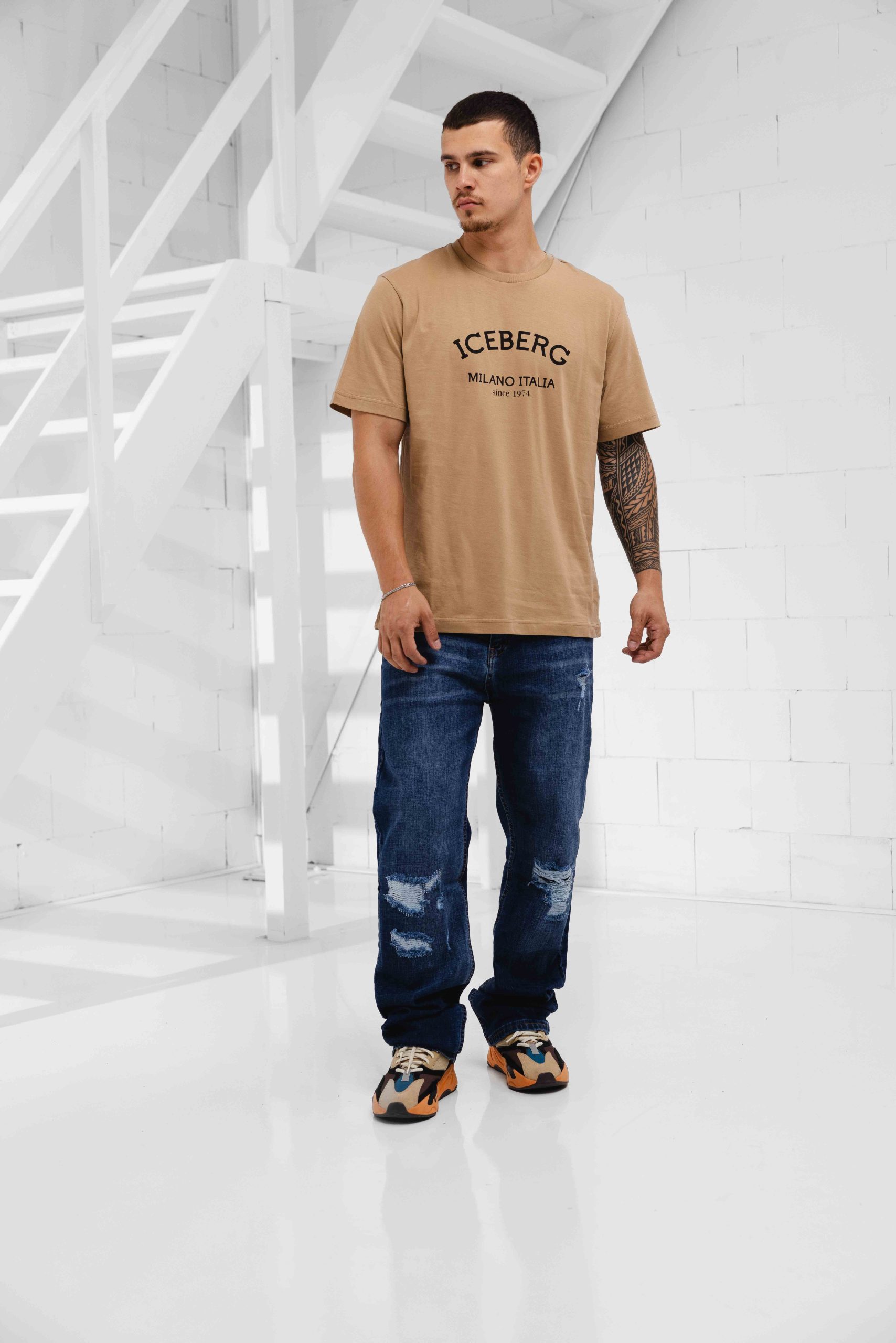 Iceberg 5D Milano T-Shirt Heren Bruin