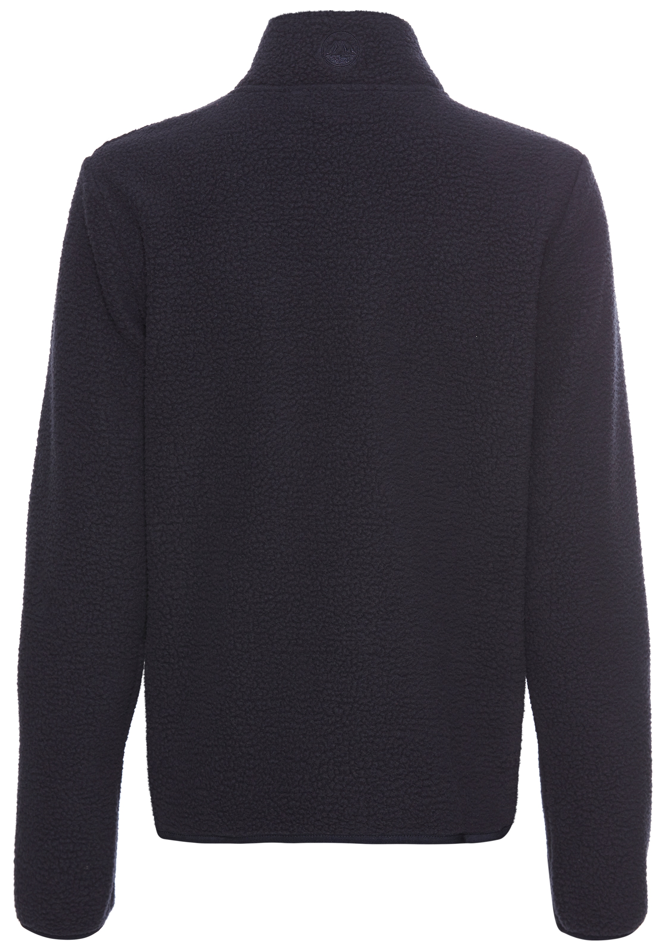 Polarino Fleecejacke ohne Kapuze aus Teddy-Fleece, Übergangsjacke mit Stehkragen und Knöpfen