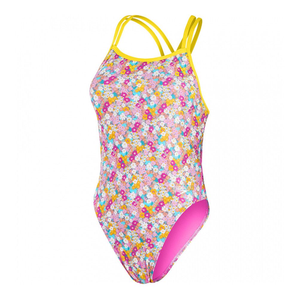 Speedo ECO+ ALLOV STARBACK - Maillot de bain 1 pièce Femme yellow/purple