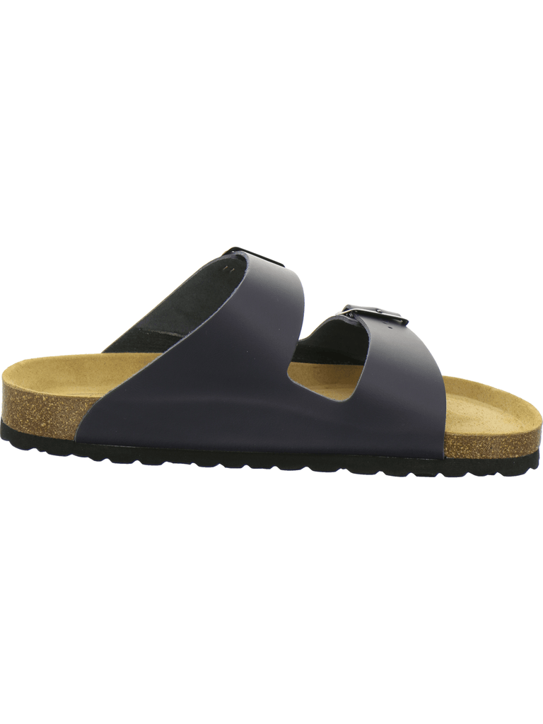 Pantoletten Herren Leder navy