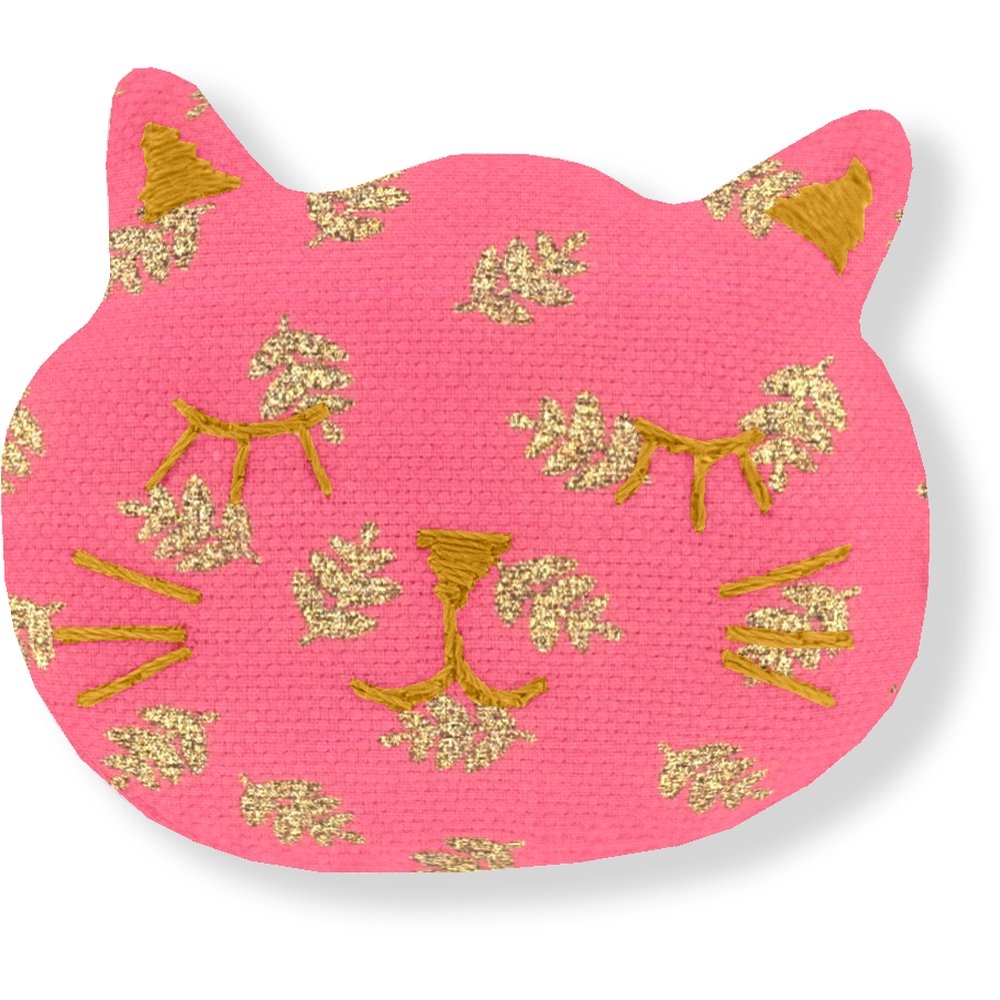 Barrette Miaou Feuillage Or Rose