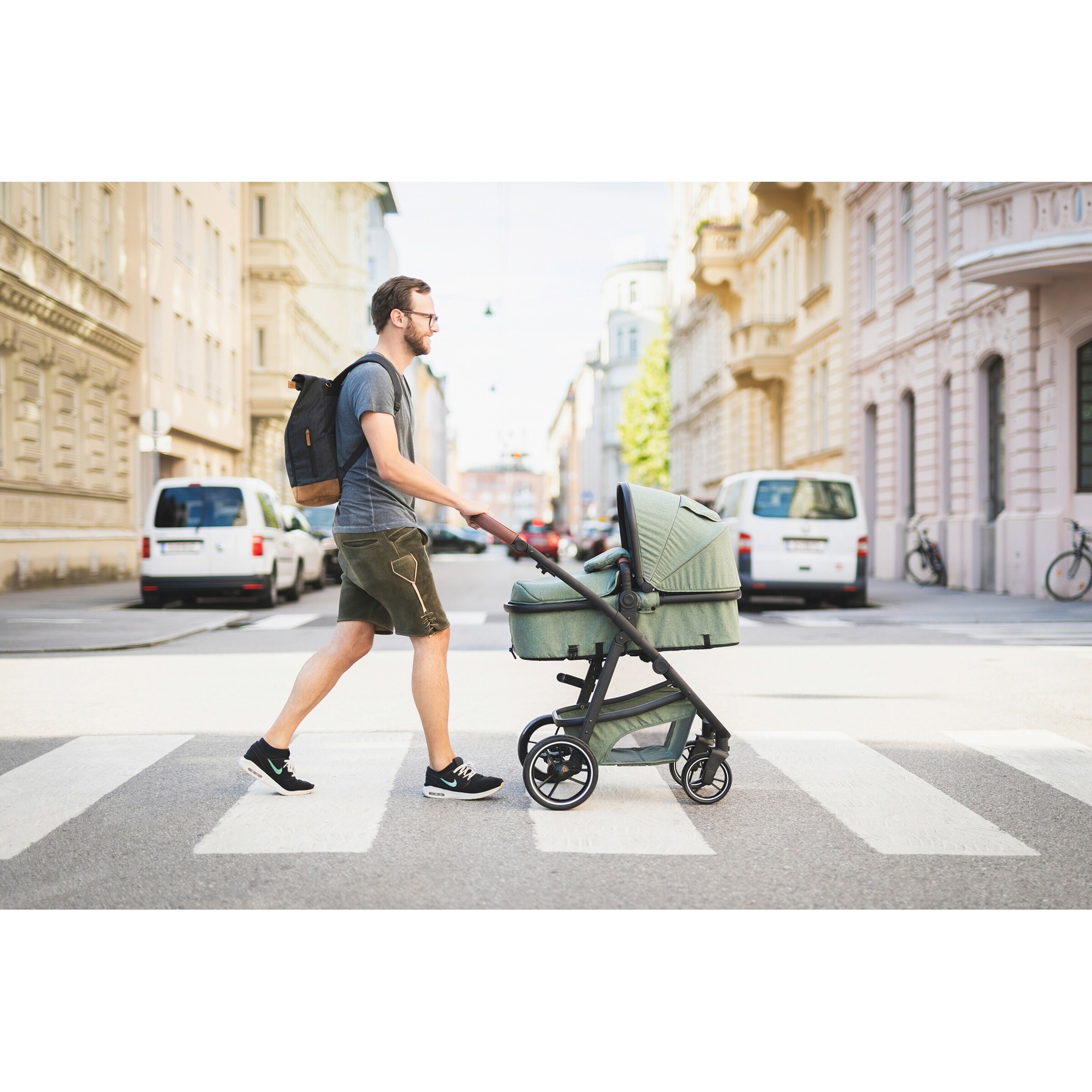 Fillikid Wickelrucksack Berlin schwarz melange