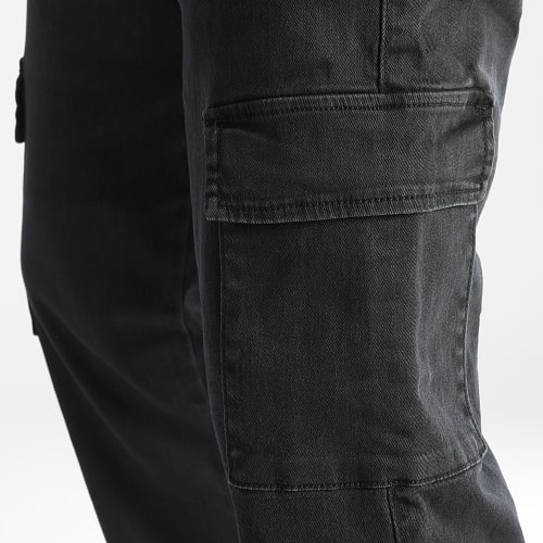 Pantalon Cargo Large Avec Poches 0128 Noir