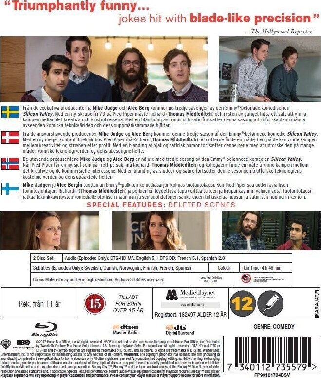 Silicon Valley - Sæson 3 - HBO - Blu-Ray
