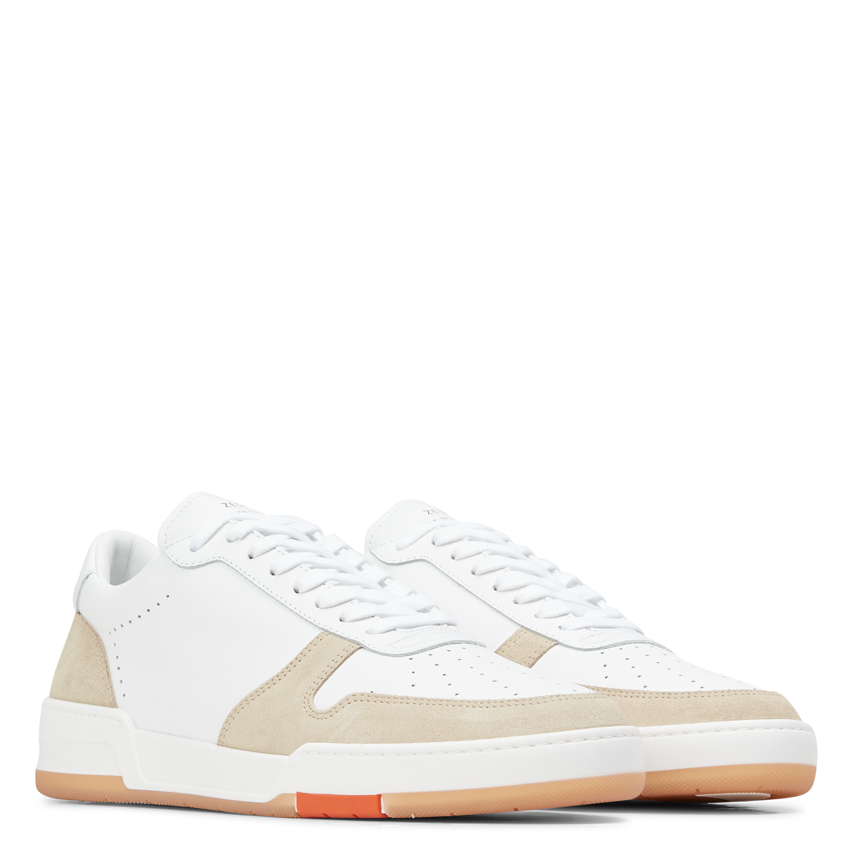 Baskets basses en cuir| Beige