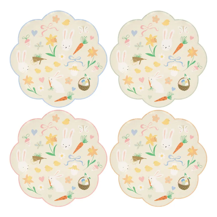 Meri Meri Assiettes à dîner icône de Pâques - Set de 8 | Pastel