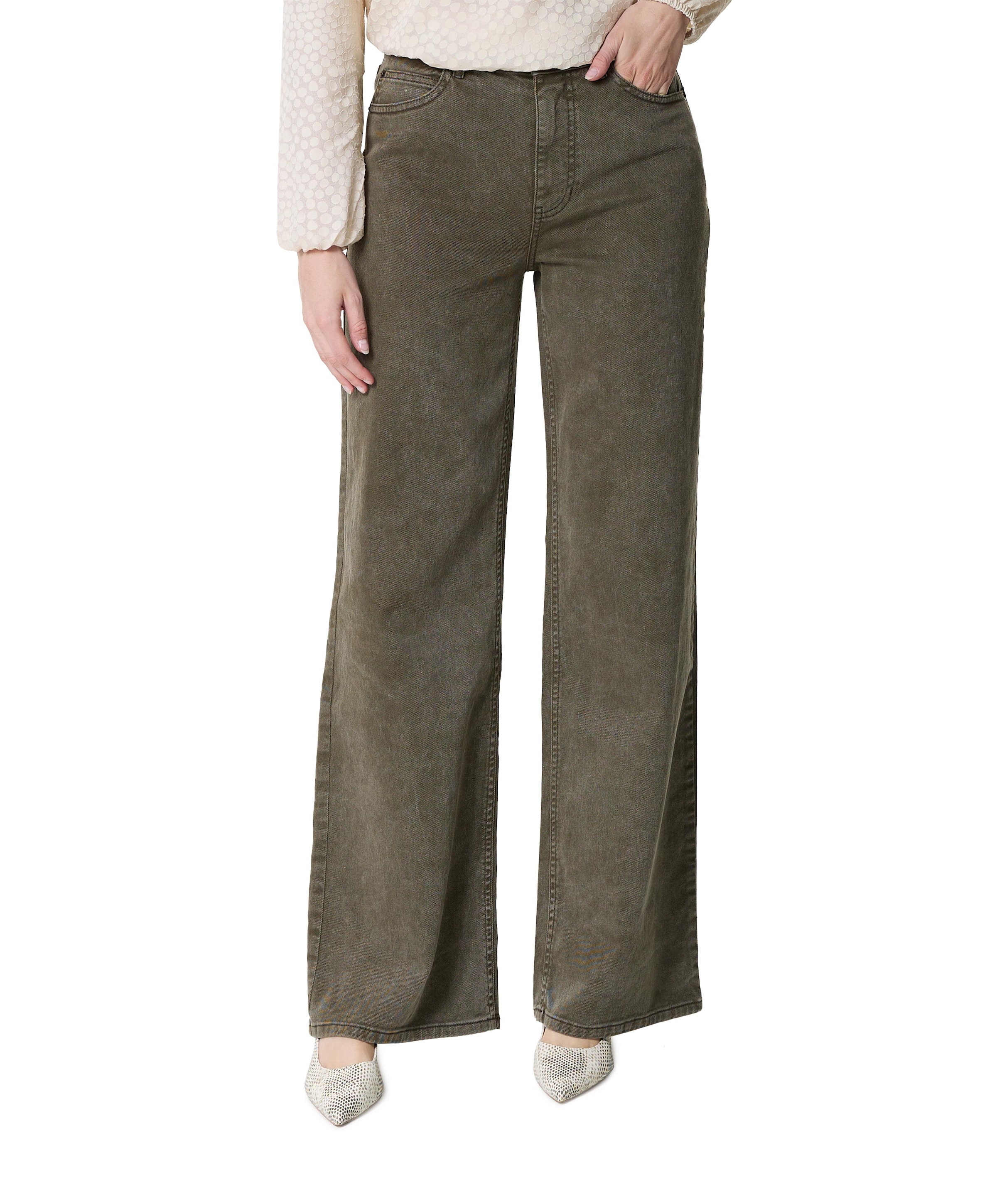 Anna 67a41-02Billie dames jeans groen