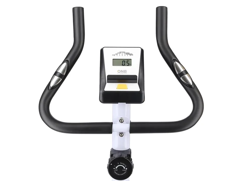 One Fitness RM8740 magnetisk stationær cykel hvid