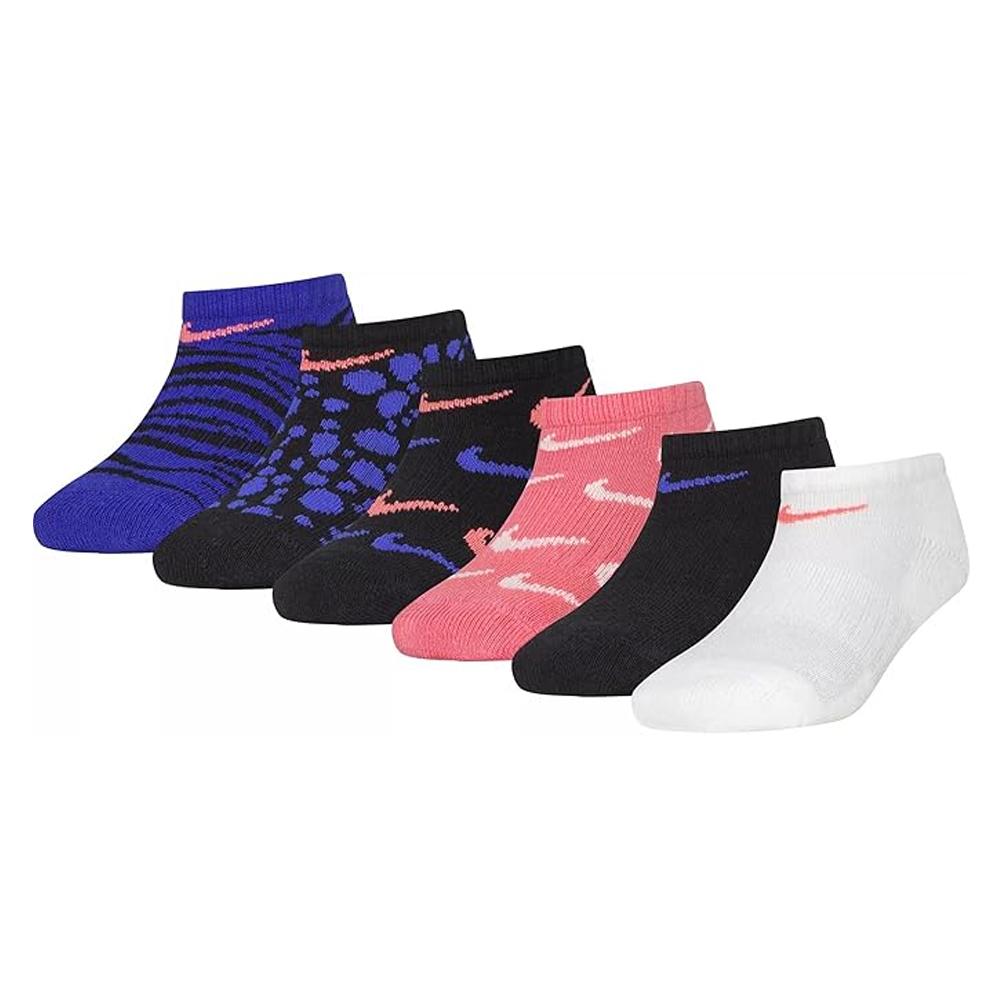 Nike X6 Paires de Chaussettes Noir/Rose Fille Nike Nike Show