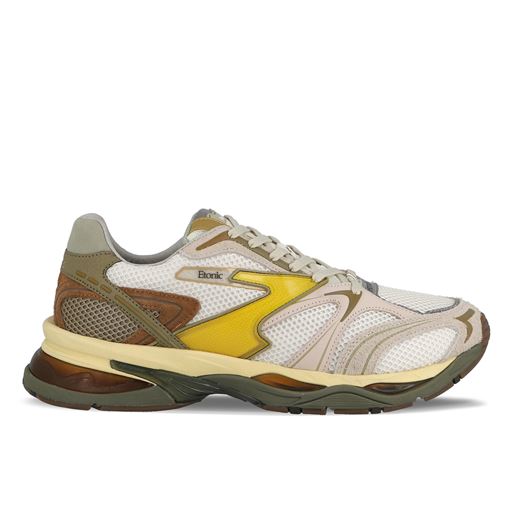 Etonic Kendari Leaf Sneakers, White/Moutarde, 40
