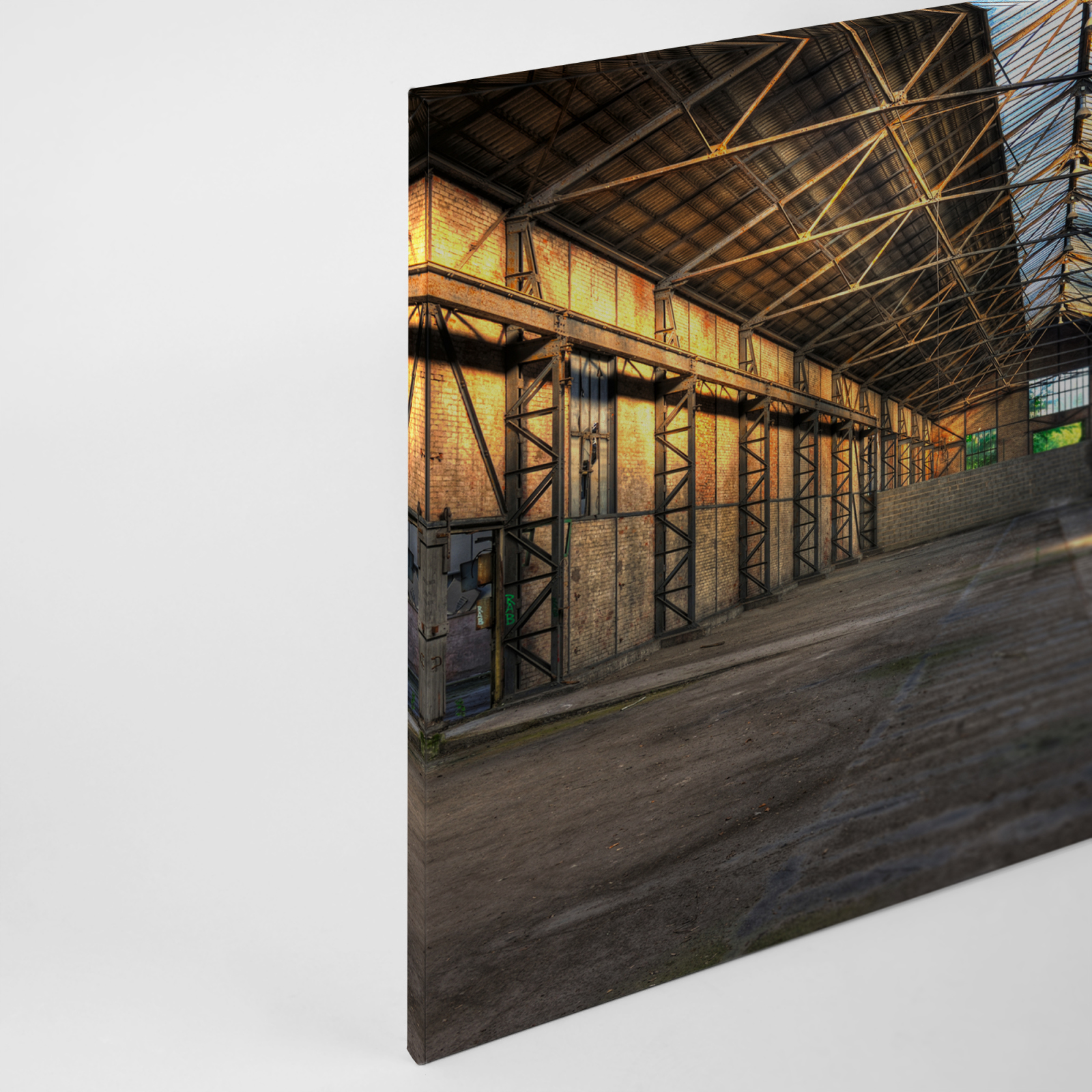 Leinwandbild INDUSTRIAL - grau - 90x60 cm