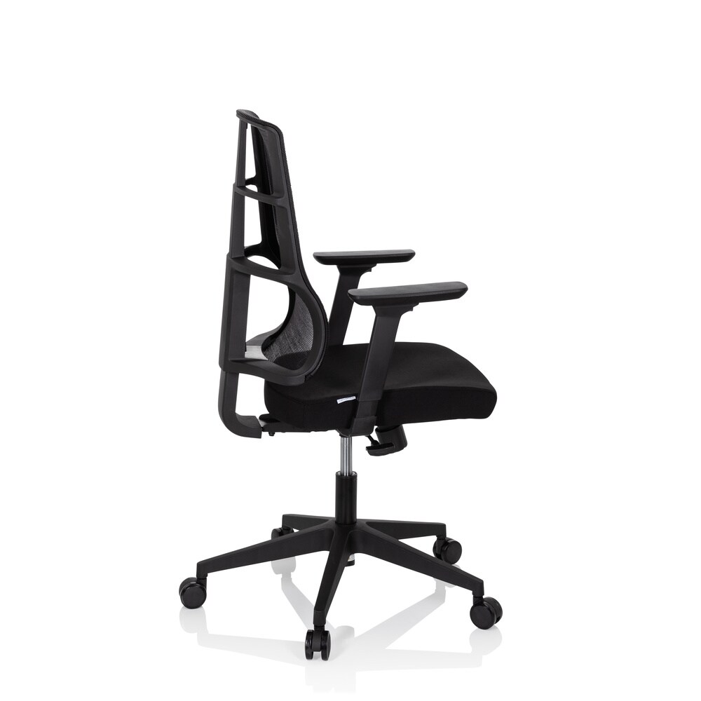 Profi Bürostuhl SPINIO Stoff/Netzstoff mit Armlehnen (höhenverstellbar) hjh OFFICE