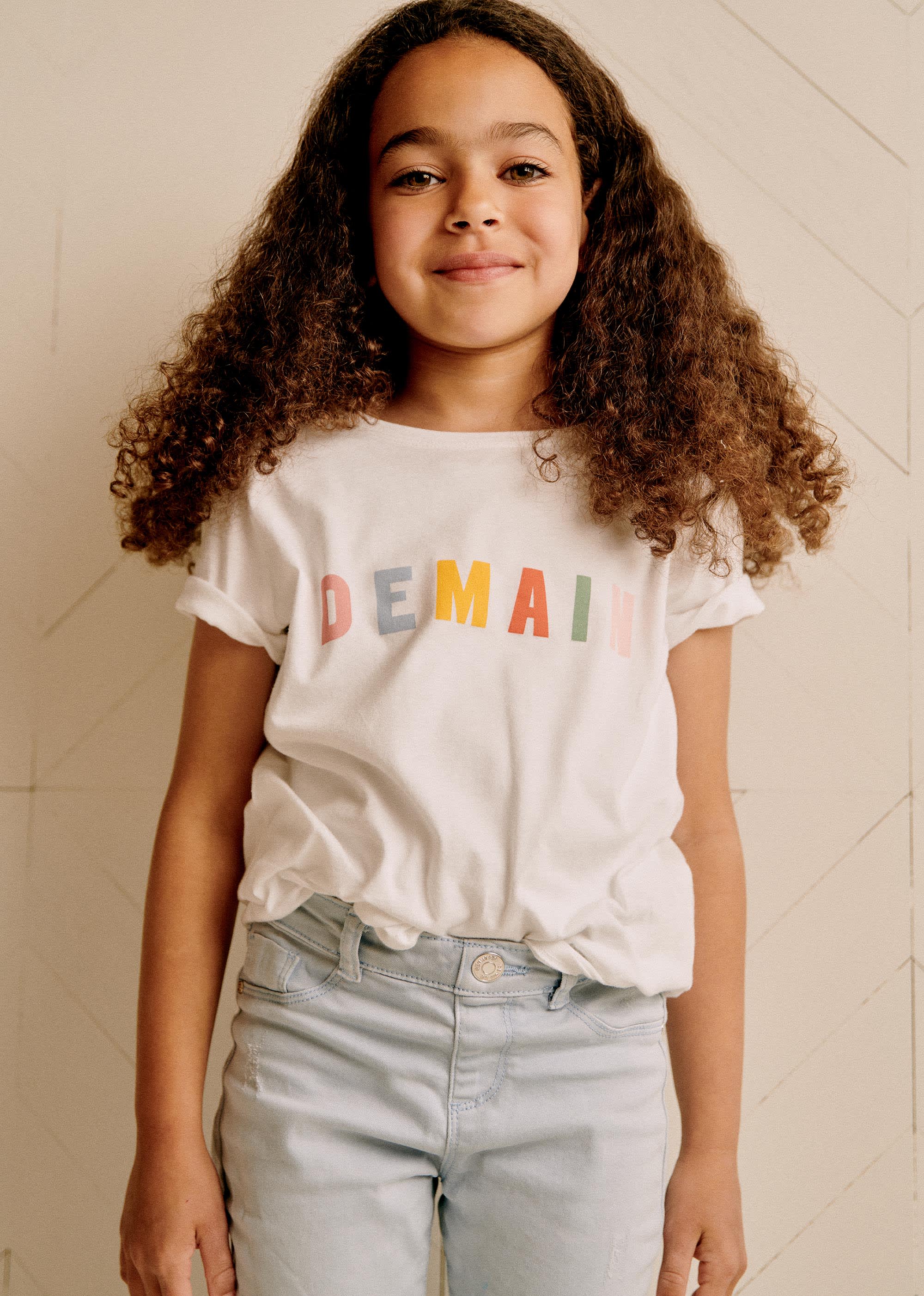 T-Shirt Enfant - Demain - Blanc/Multico - E-SHOP/T-SHIRTS 5905331