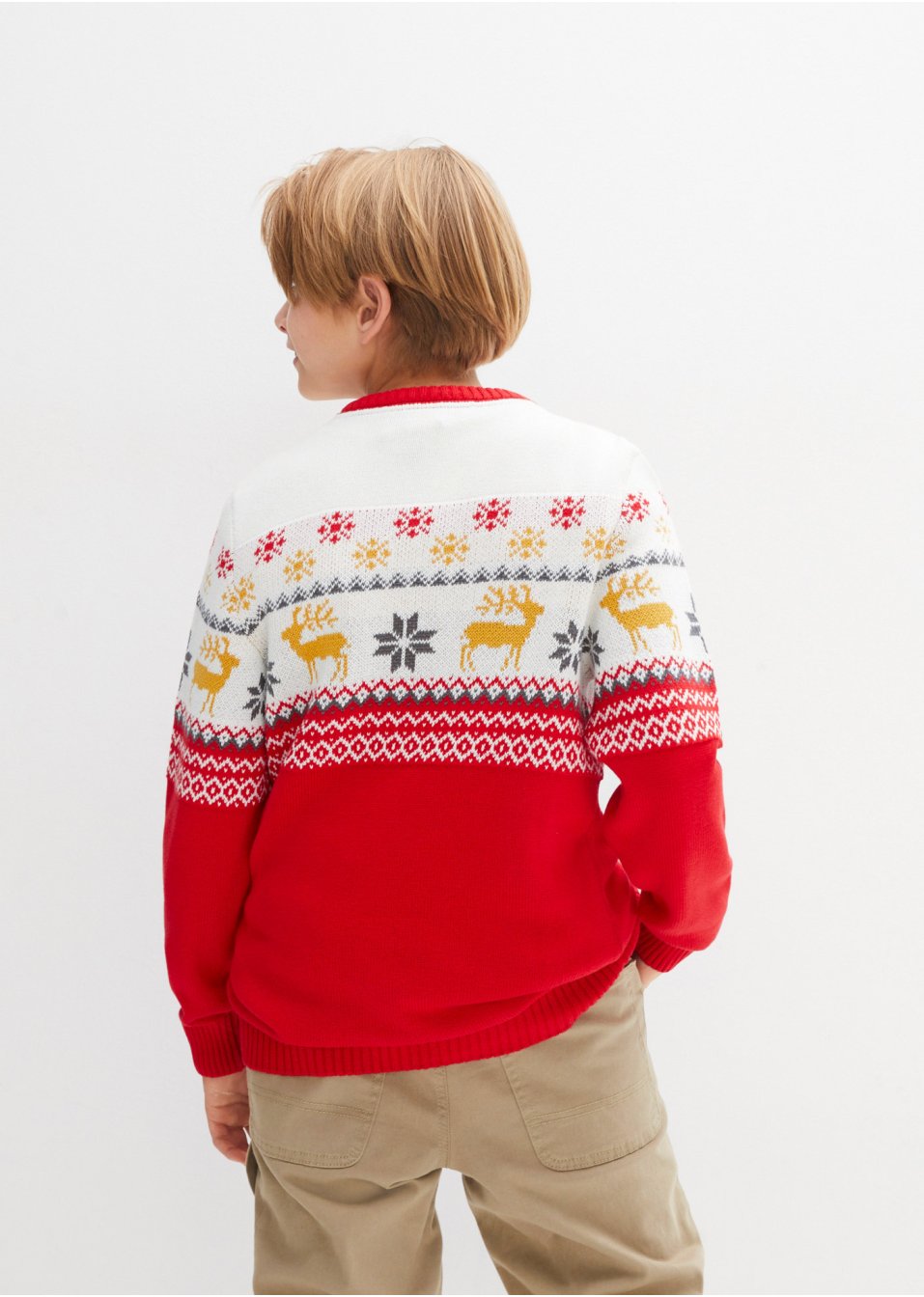 Pull en maille enfant avec motif de Noël