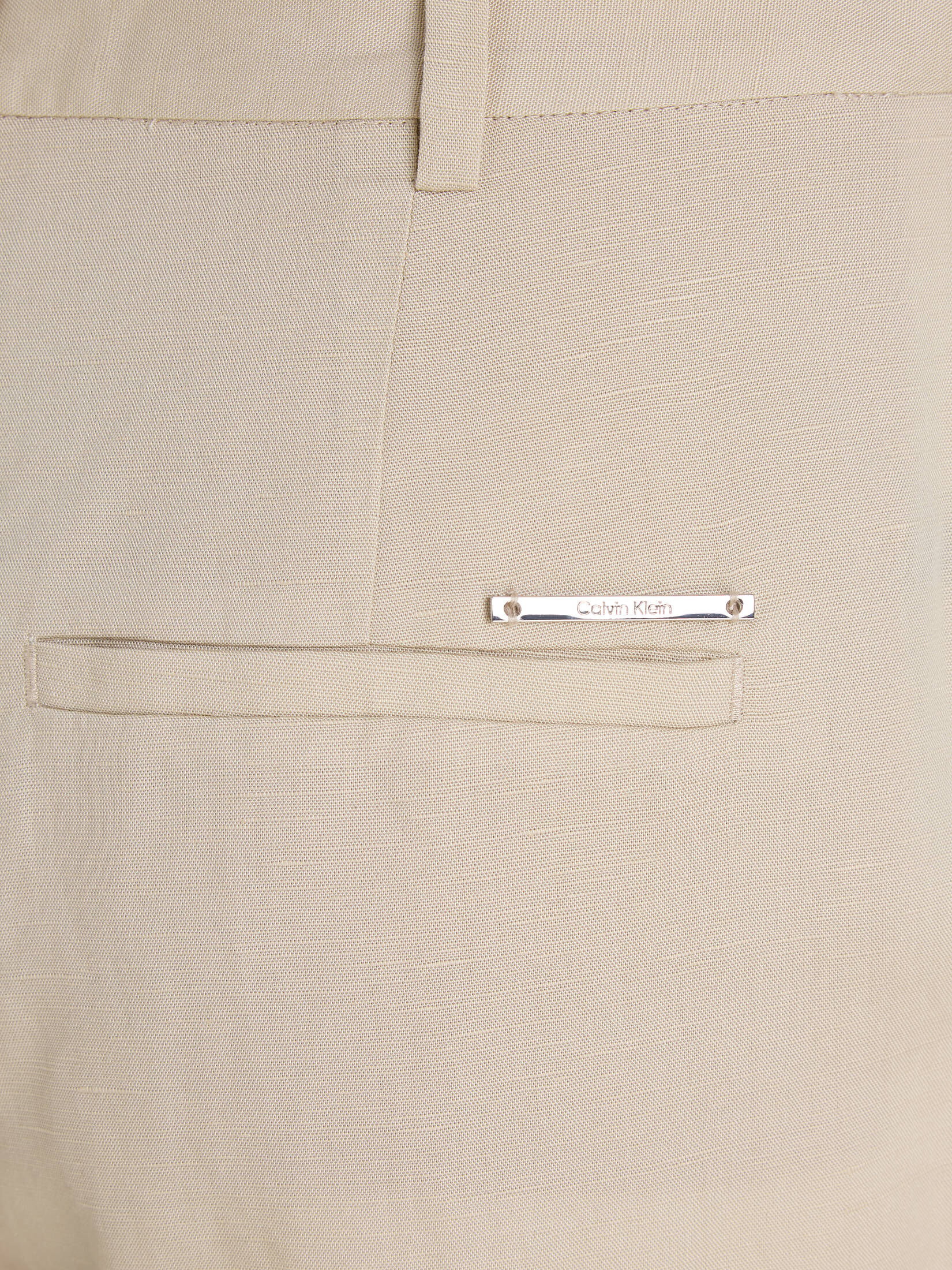 CALVIN KLEIN| Damen Stoffhose aus Leinenmix