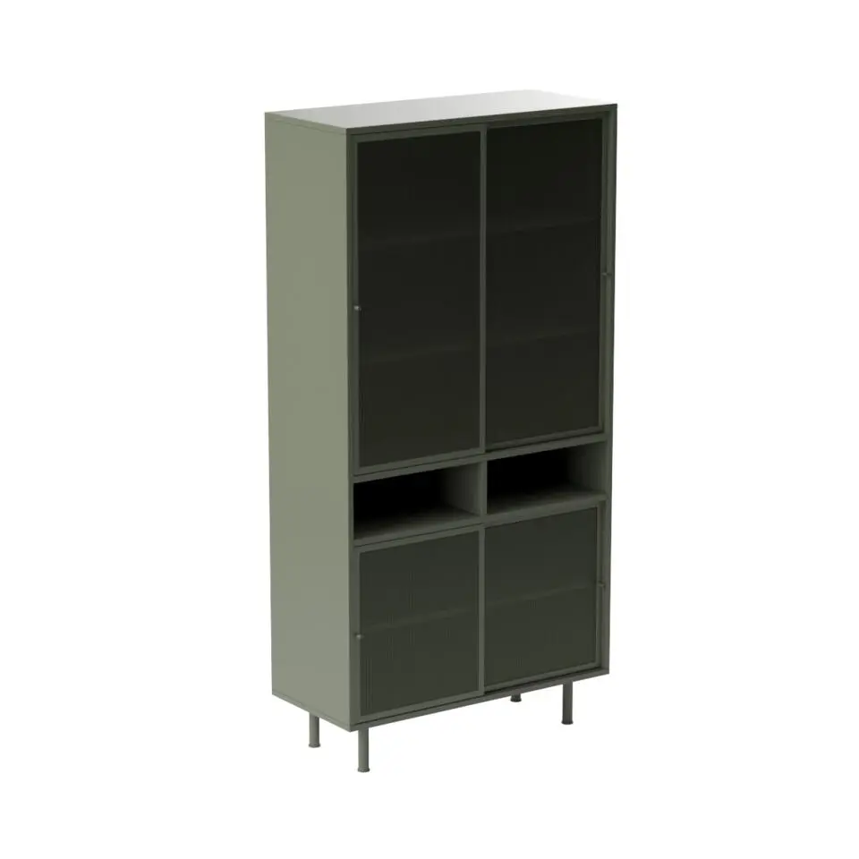 Nordic Home - Sadie wandkast 180 cm - olijfgroen
