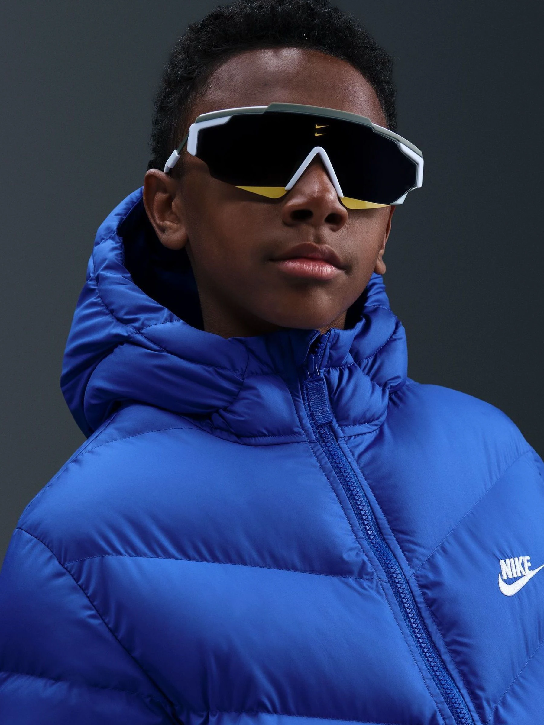 Koningsblauw - Nike gewatteerd jack