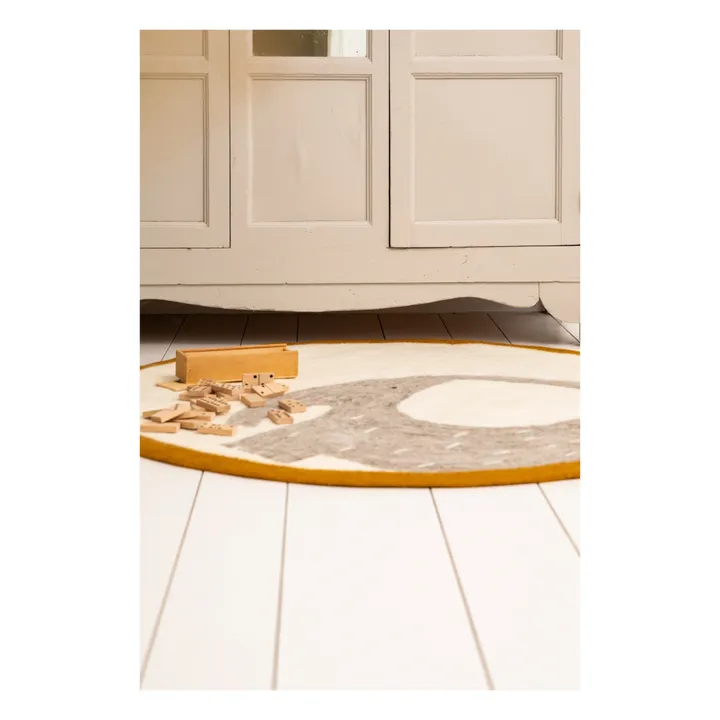 Muskhane Tapis Pasu Elephant en feutre | Ocre