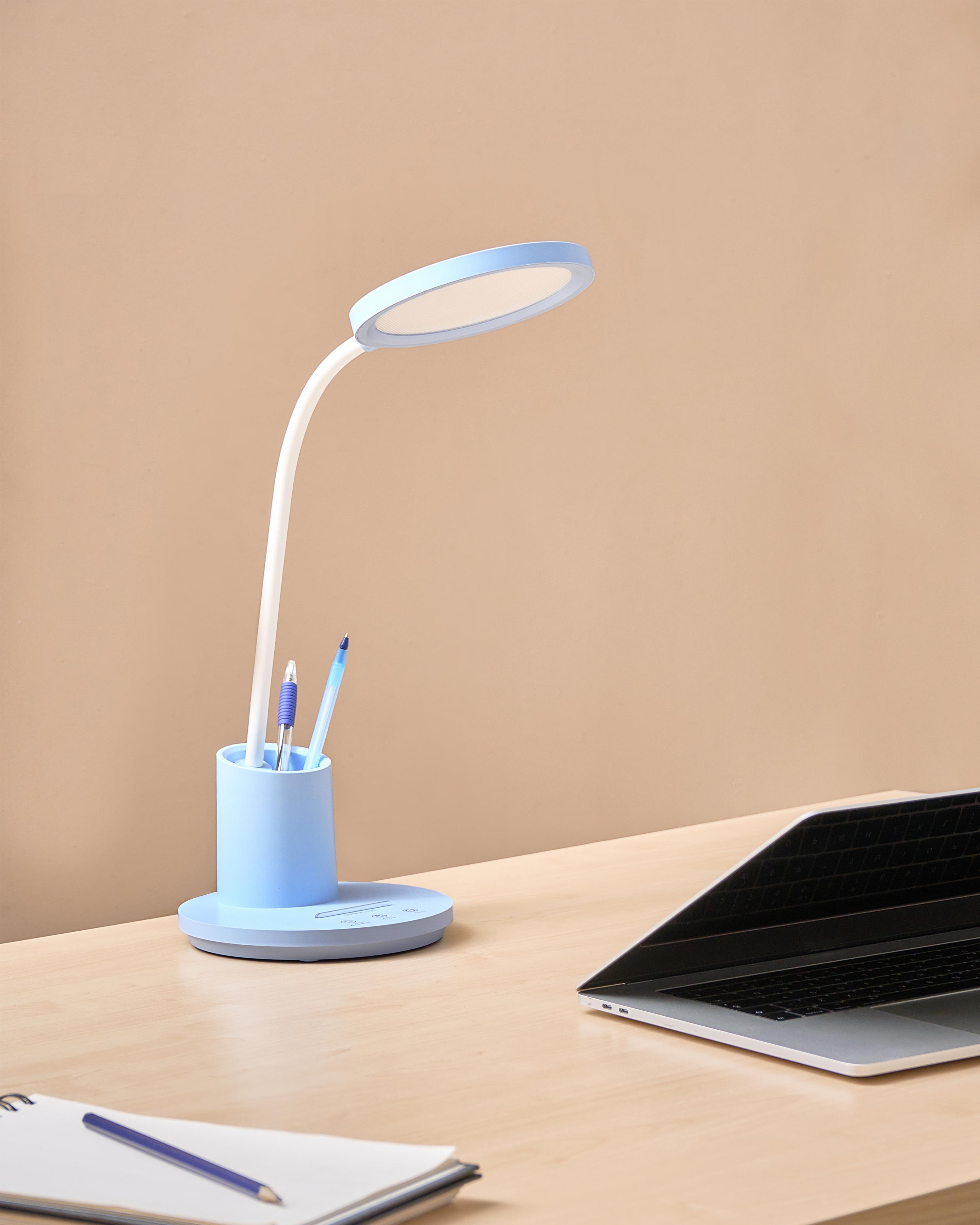 LED bureaulamp VELA met dimmer Blauw