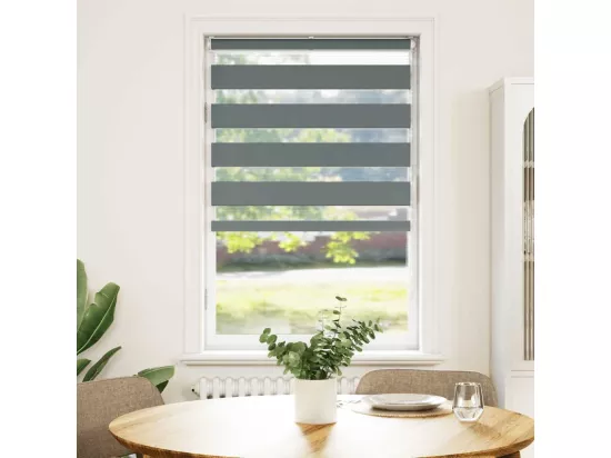 Store zèbre gris foncé largeur du tissu 85,9 cm polyester