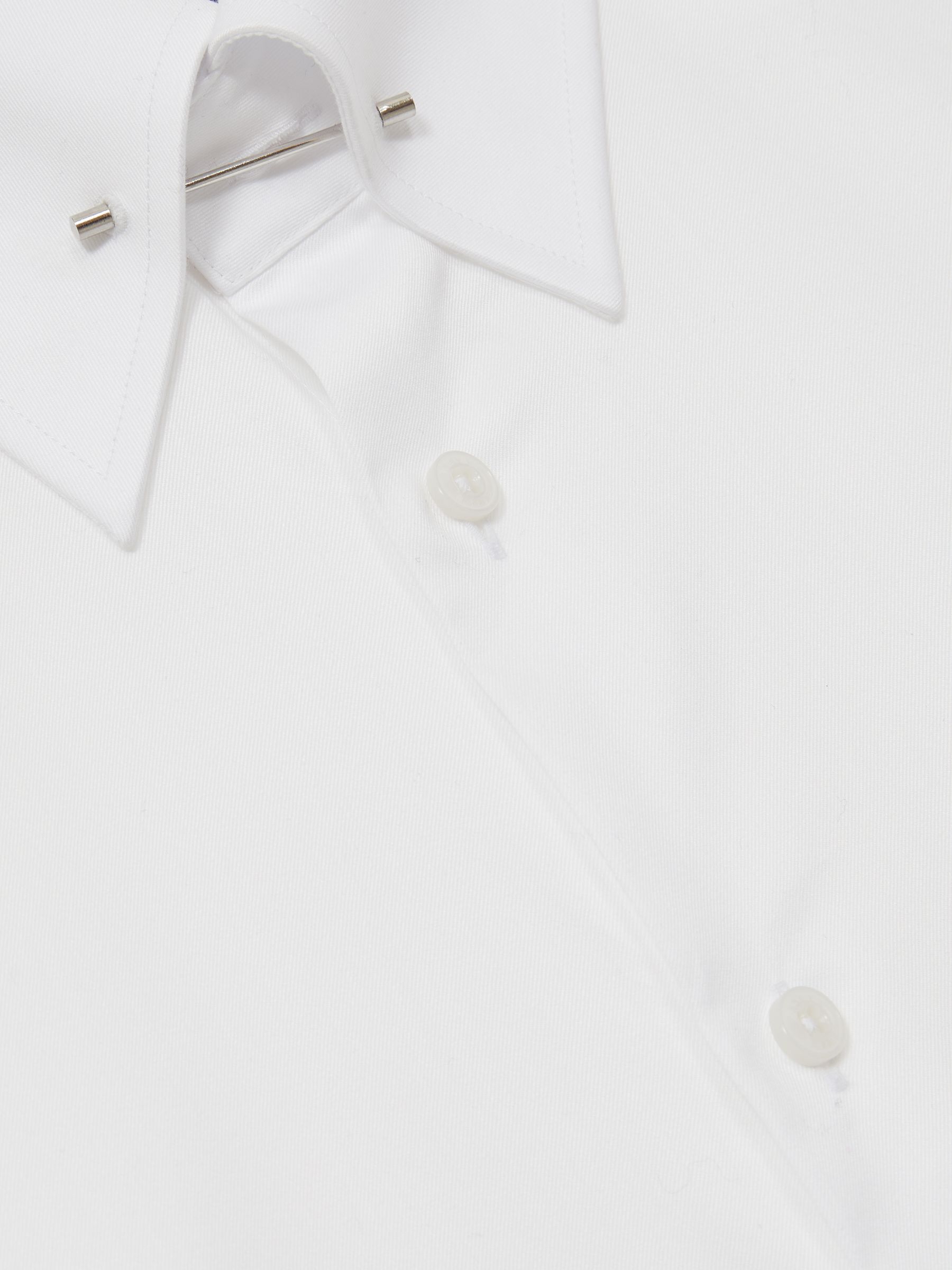 Wit - Reiss Caldwell Regular-Fit Cotton Pin-Collar Shirt
