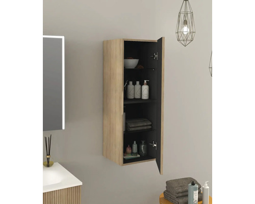 Jungborn QUATTRO/SEDICI hoge kast, BxHxD 35 x 100 x 35 cm, frontkleur tabakseiken mat, 55717