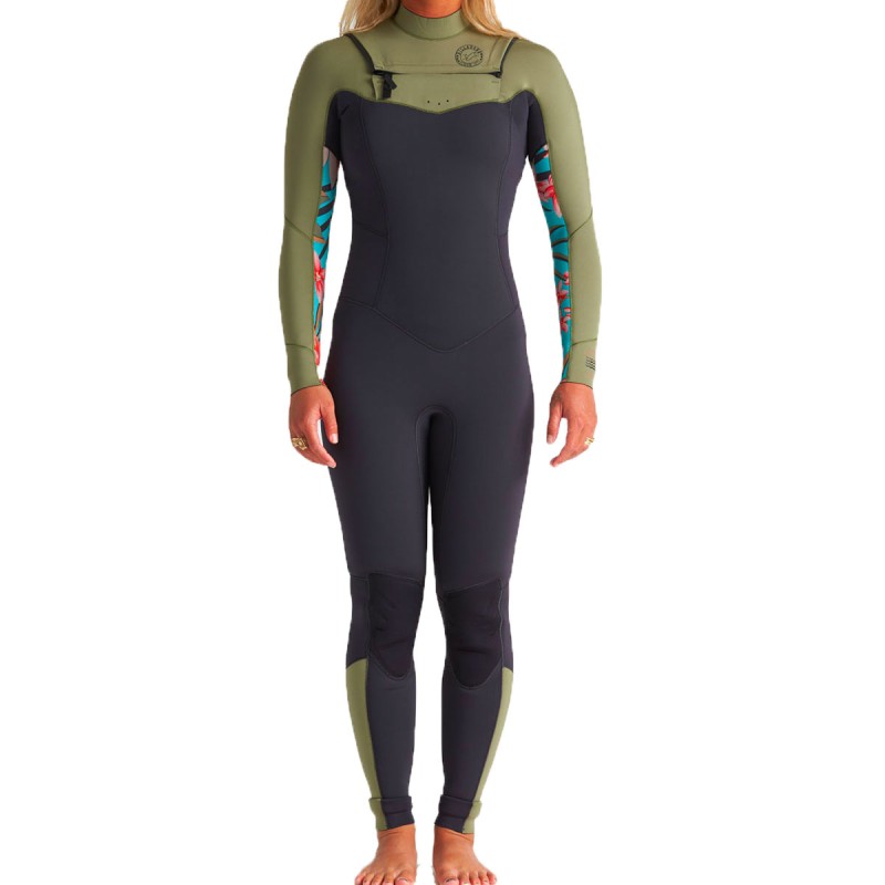 Combinaison Billabong Femme Salty Dayz 4/3mm Front  Zip Full - The Corner Shop
