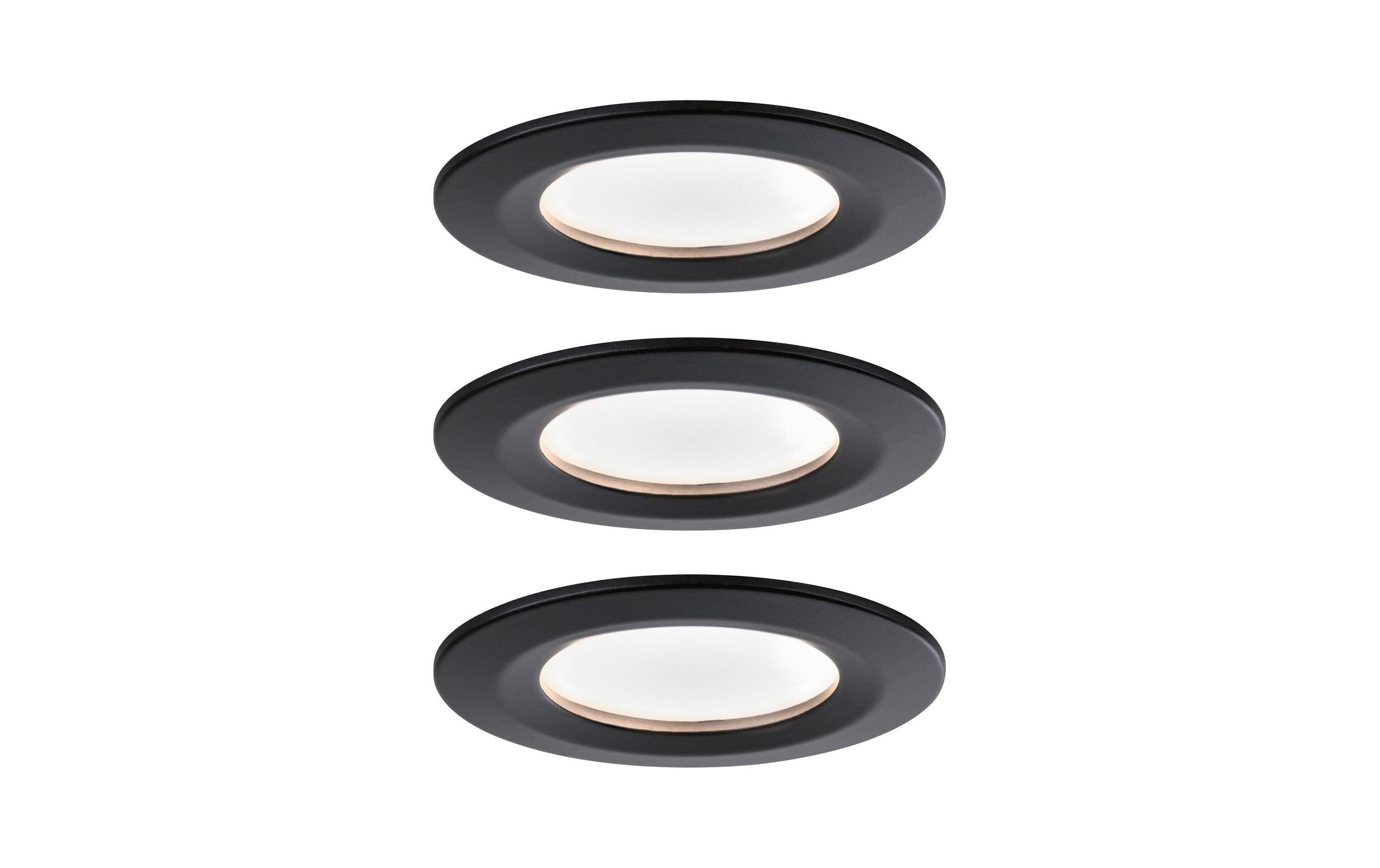 Einbauspot Nova Coin Starr Set, 3 x 6 W, 2700 K, SchwarzLED Einbauspots Basisset