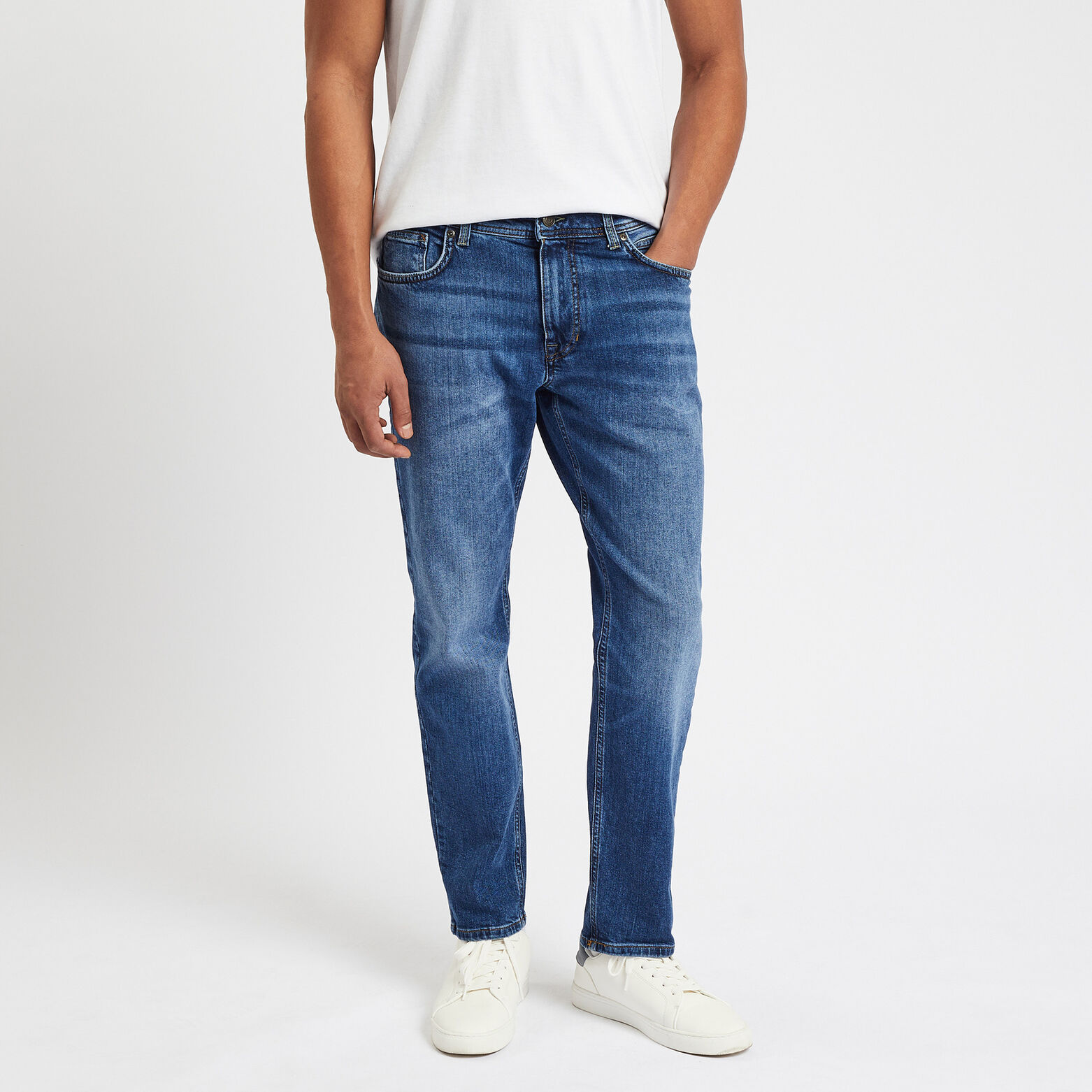 Jean straight 3 longueurs Bleu