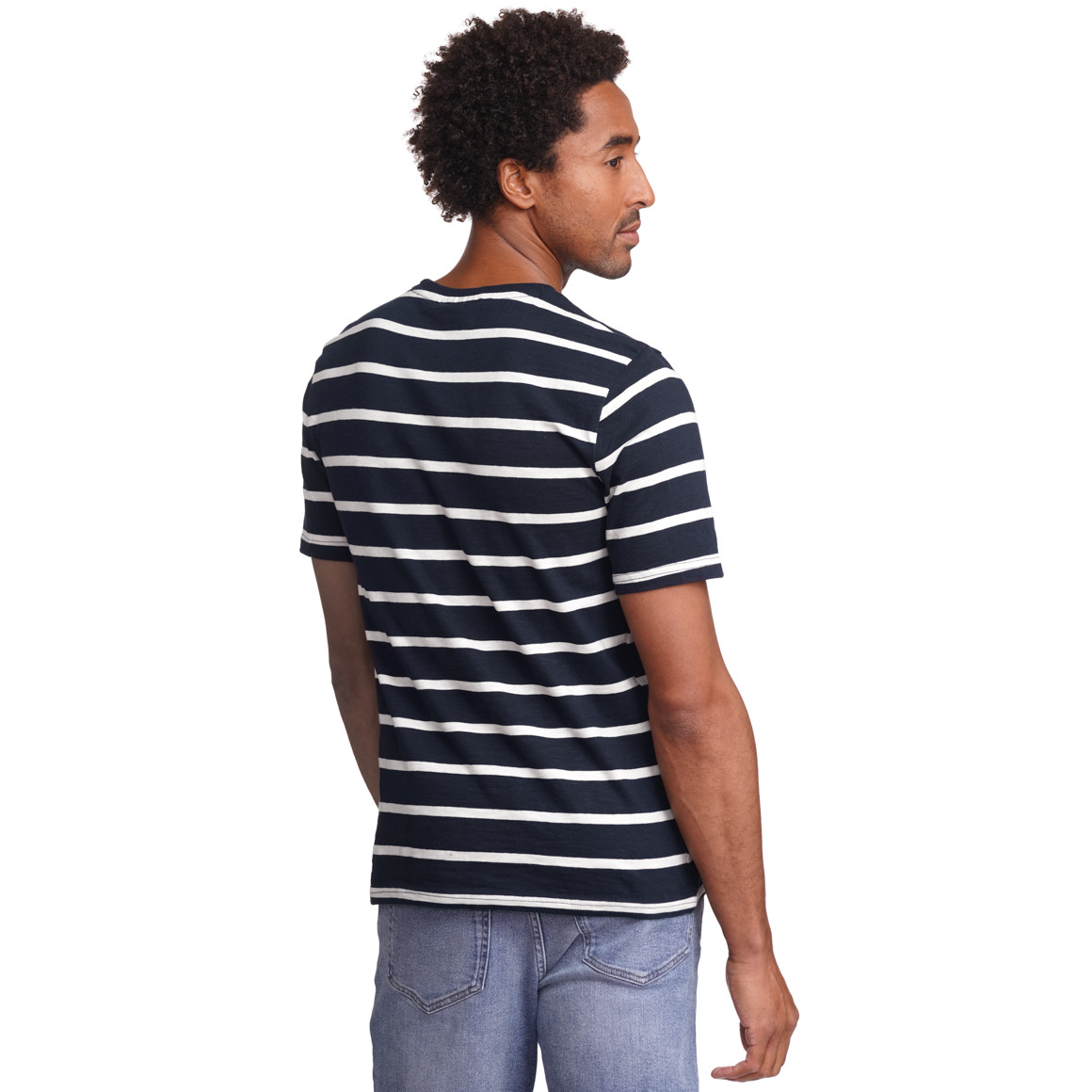 VanVaan Herren T-Shirt mit Streifen dunkelblau / weiss