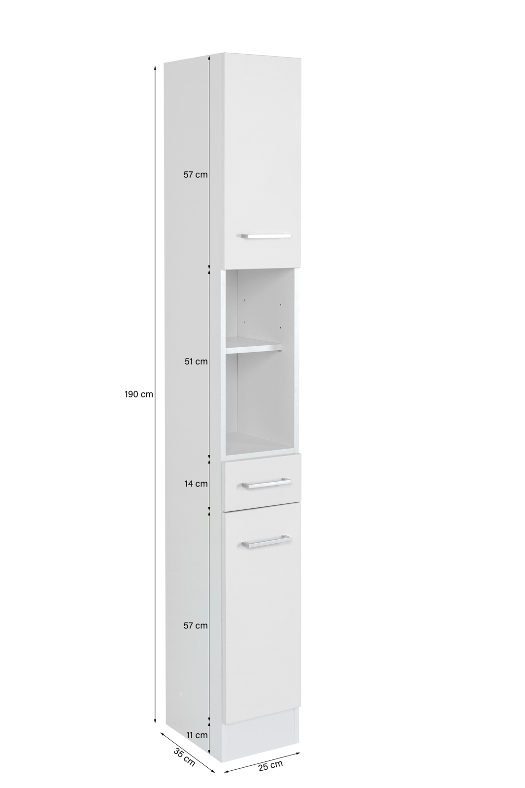 Seitenschrank RIGA - grün - 25 cm