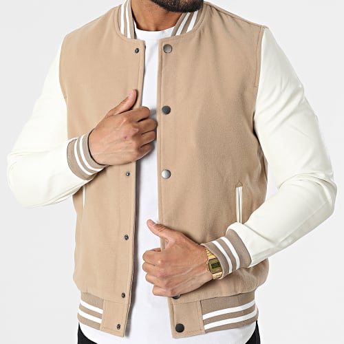Veste Teddy Beige Blanc