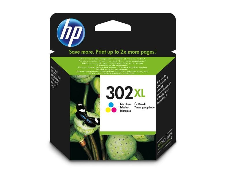 HP Tinte Nr. 302XL (F6U67AE) Cyan/Magenta/Yellow Druckerpatrone