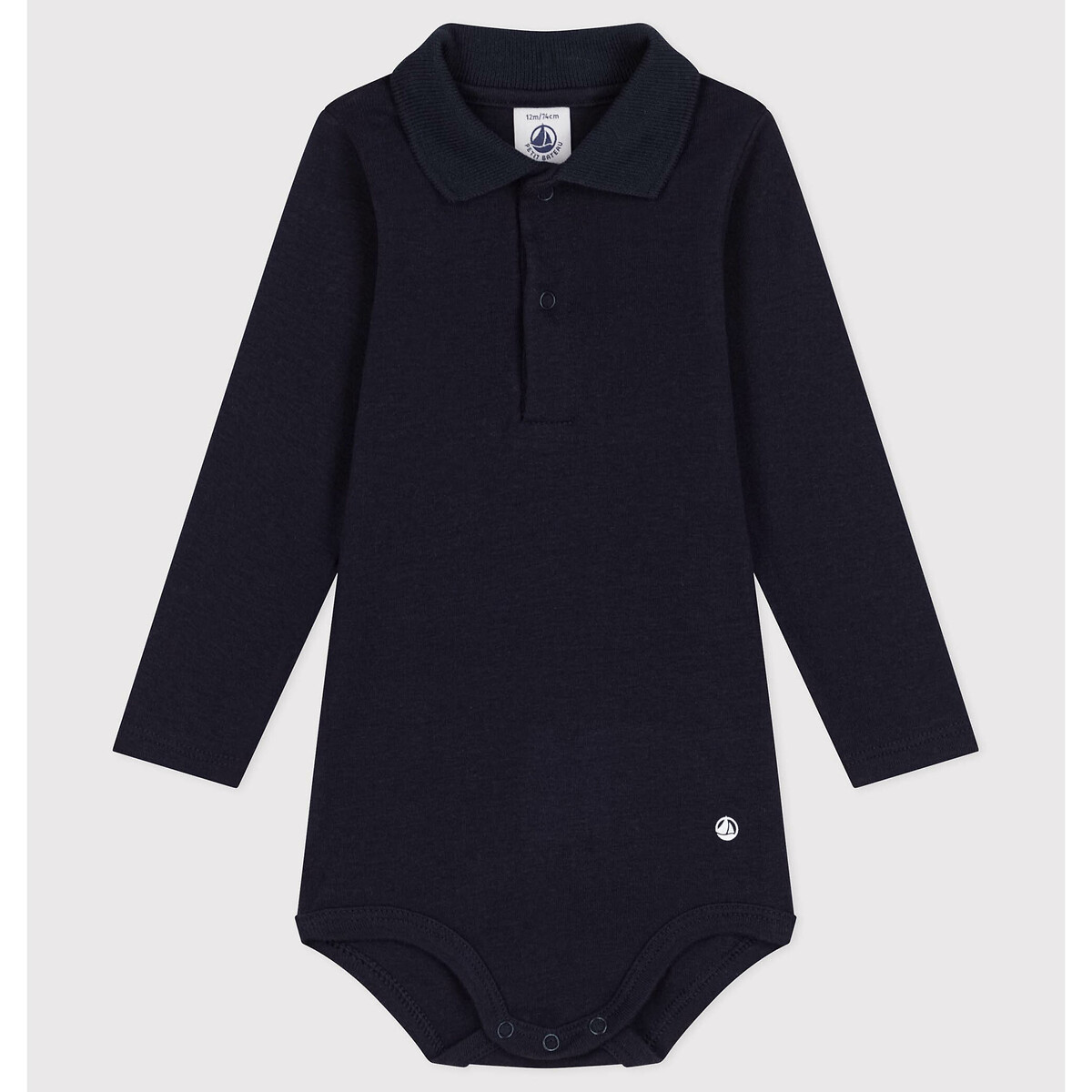 PETIT BATEAU<br>Macacão de manga comprida com gola polo