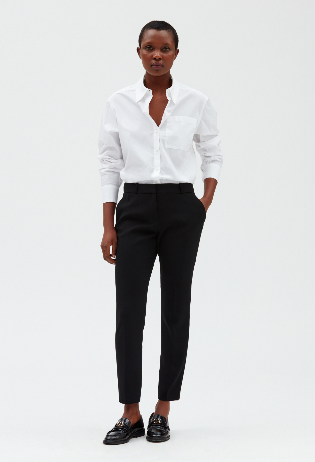 Pantalon tailleur cigarette