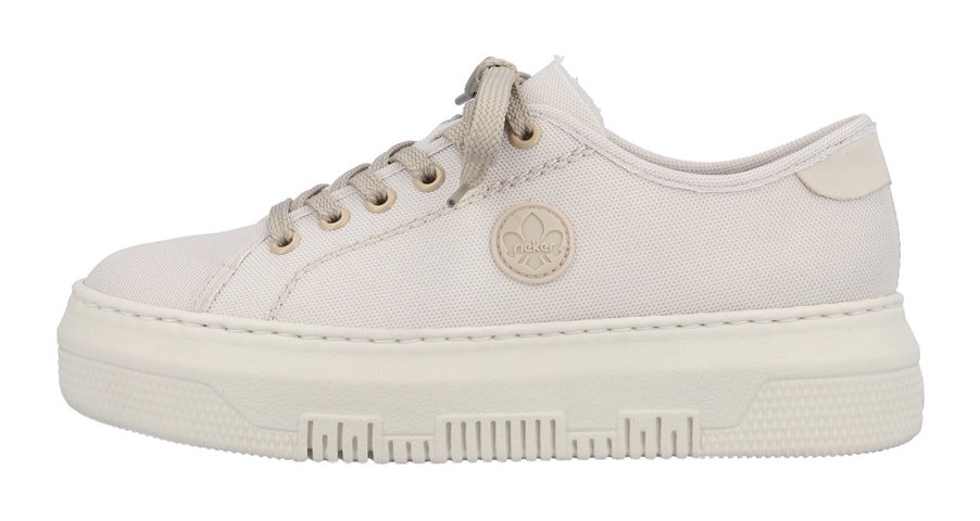 Rieker Plateausneaker  aus Canvas, Freizeitschuh, Halbschuh, Schnürschuh
