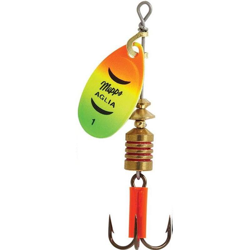 Cuiller Tournante Mepps Aglia Fluo Or / Tiger