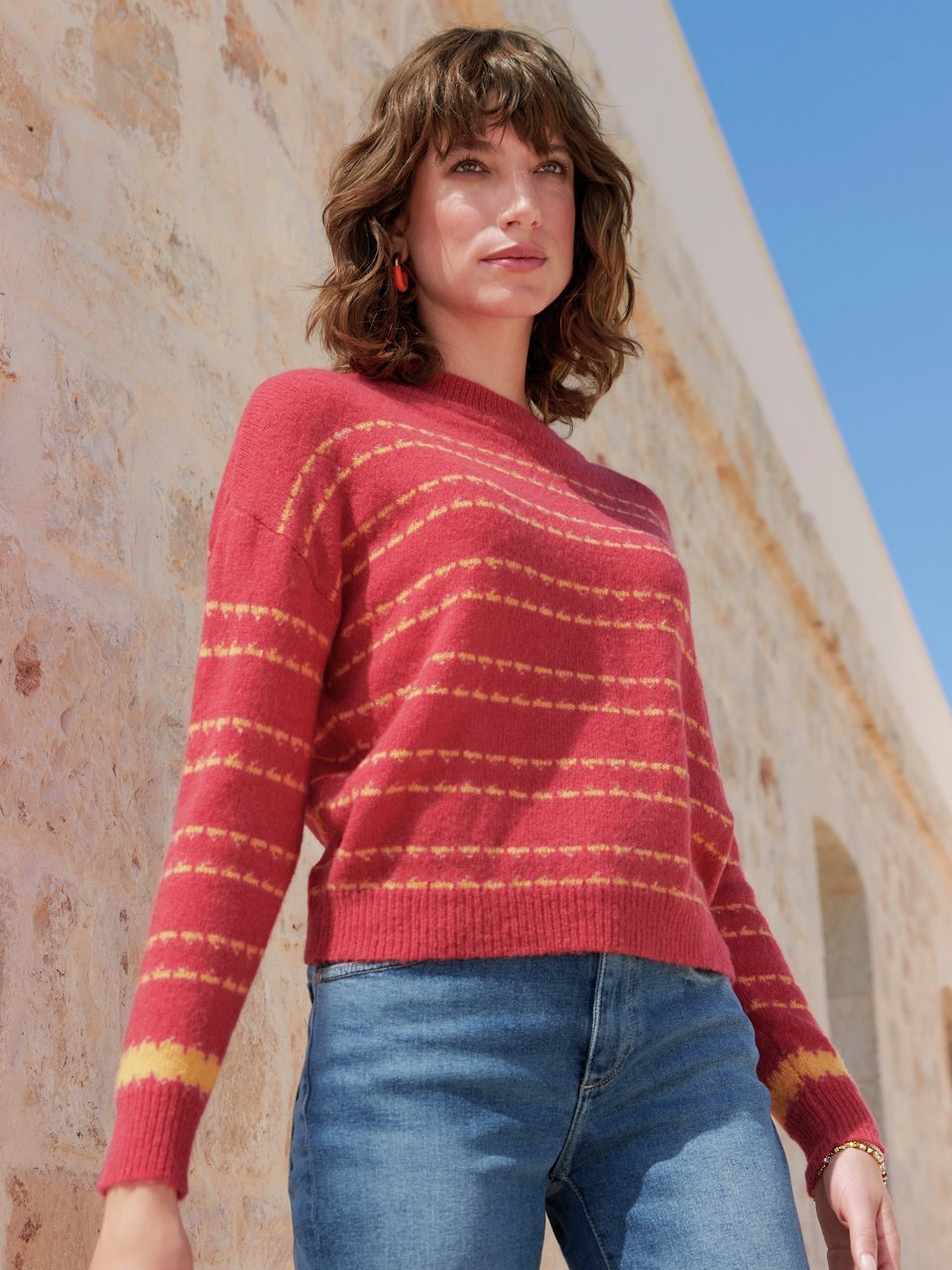 Pullover mit Stehbund